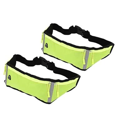 Imagem de Bolsa de Cintura, Bolsa de Cintura Respirável Com Porta para Fone de Ouvido, 2 Peças para Corrida (Verde)