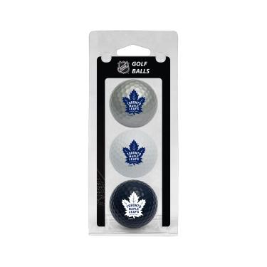 Imagem de Team Golf Bolas de golfe NHL Toronto Maple Leafs tamanho regulamentado, pacote com 3, impressão colorida e durável do time