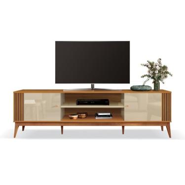 Imagem de Rack Bancada Para Sala Tv Até 75&quot; Legacy Cedro / Off White