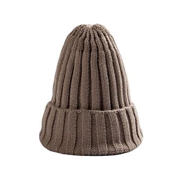 Imagem de Jueshanzj Gorro feminino masculino de inverno, Light Khaki, tamanho �nico