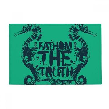 Imagem de DIYthinker Tapete para porta de banheiro com padrão de vida marinha de hipopótamo verde