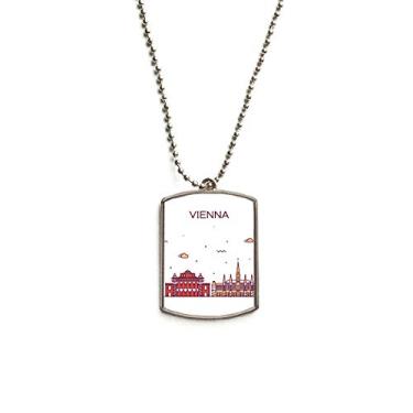 Imagem de DIYthinker Colar de aço inoxidável com pingente de identificação para cães Vienna Austria