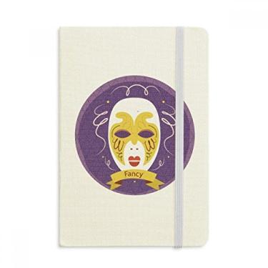 Imagem de Caderno de rosto roxo Happy Carnival Of Venice com capa dura em tecido oficial diário clássico
