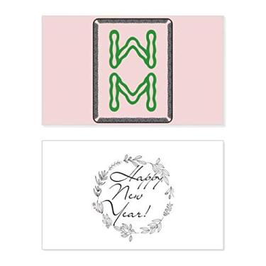 Imagem de Mahjong Bamboo Bar 8 azulejos padrão ano novo festival felicitações cartão Bless mensagem presente