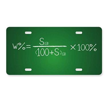 Imagem de DIYthinker Placa de licença Chemistry Kowledge Solubility Formula para decoração de carro, acessório de aço inoxidável