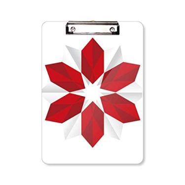 Imagem de Placa de apoio abstrata com estampa de origami e flores de Natal A4