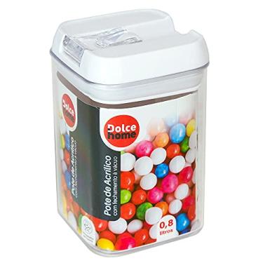 Imagem de Pote 800ml Para Mantimentos De Acrílico Com Fechamento Hermético Dolce Home - A20