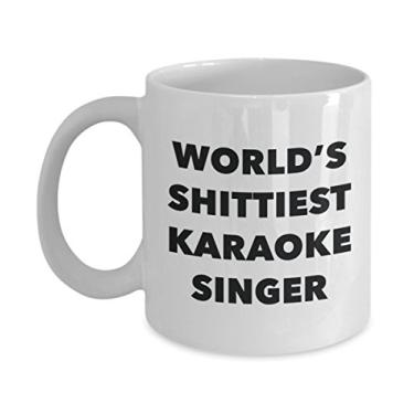 Imagem de Caneca de café cantora de karaokê – cantora de karaokê mais do mundo – Presentes de cantor de karaokê – Ideia divertida de