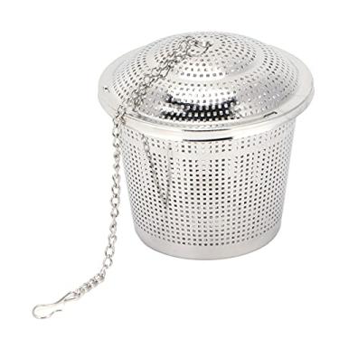 Imagem de Filtro de chá, coador de chá multifuncional elegante e seguro de aço inoxidável durável para casa para fazer chá para filtrar resíduos para sala de chá (médio)