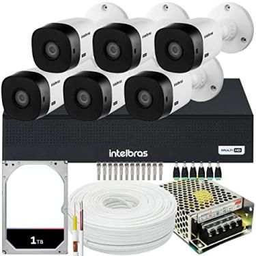 Imagem de Kit 6 cameras seguranca Intelbras 1220 Full DVR 8 Canais 1TB