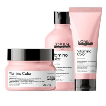 Imagem de Kit Loréal Vitamino Color - Shampoo, Condicionador Máscara - L'oréal P