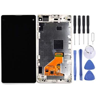 Imagem de Digitalizador de tela LCD para Sony LCD Display + Touch Painel com quadro para Sony Z1 Compact