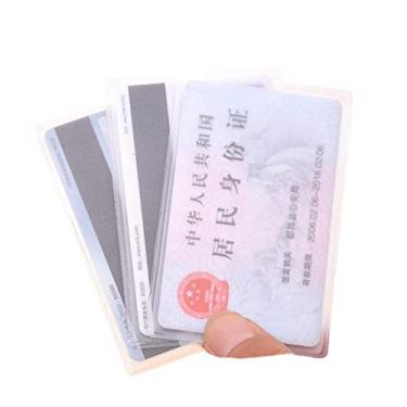 Imagem de Porta-cartões De Plástico, Capas Para Cartões De Crédito, Protetor De Cartão De Previdência Social, Porta-cartões Transparente PVC Vertical Transparente Capa Protetora Para Cartões Para A Maioria