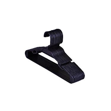 Imagem de Kit Conjunto Cabide Infantil Preto 5,5mm - 30 Unidades