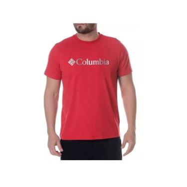 Imagem de Camiseta Csc Branded Foil Masculino Columbia - Vermelha - Tam Gg