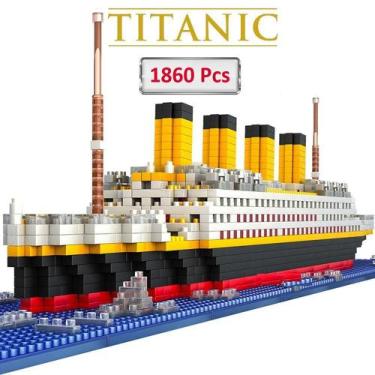 Imagem de Blocos De Montar Navio Titanic 1860 Peças Sem Caixa - Miracle