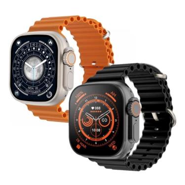 Imagem de Smartwatch Lançamento W68 Watch Ultra Original 49mm Pulseira Oceano Androis iOS Siri Bluetooth-Unissex