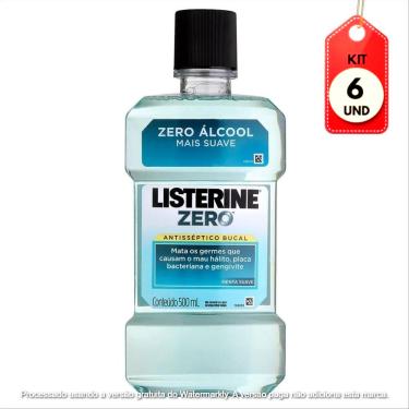 Imagem de Kit C/06 Listerine Zero Enxaguante Bucal 500Ml 