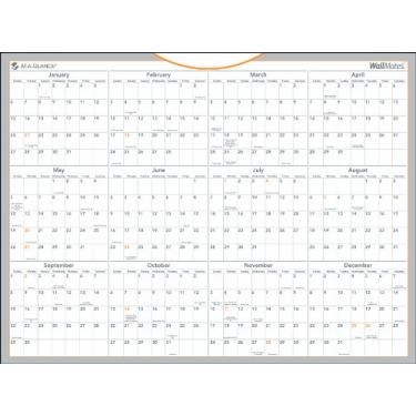 Imagem de AT-A-GLANCE Calendário anual WallMates autoadesivo apagável a seco 2014, 60 x 45 cm (AW5060-28)
