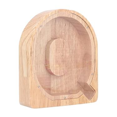 Imagem de Carta Infantil Banco de Dinheiro, Decoração de Madeira Transparente Carta de Madeira Personalizada Cofrinho Significativo Resistente para Crianças (5A17)