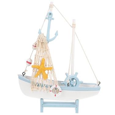 Imagem de Abaodam Estante De Livros Estante De Livros Decoração Estante Veleiro Modelo Artesanato Veleiro De Madeira Veleiro Mediterrâneo Modelo De Veleiro Adereços De Exibição Configurar Pequeno