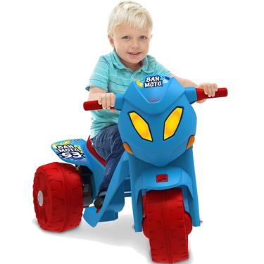 Imagem de Moto Triciclo Eletrico Infantil Bandeirante Banmoto 6V Azul