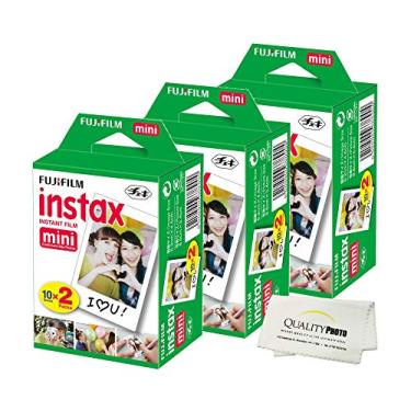 Imagem de Fujifilm INSTAX Mini Instant Film Pacote com 6 = 60 folhas (brancas) para câmeras Fujifilm Mini 8 e Mini 9
