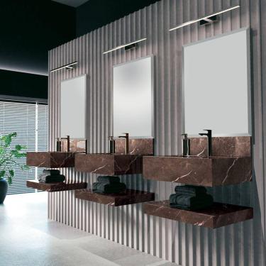 Imagem de Prateleira em Porcelanato Para Banheiro 80cm Pró Blu Trufa