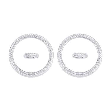 Imagem de 1797 Para Mercedes Benz Bling Accessories CLA GLA GLB A Class assento traseiro do carro AC saída de ar capas H247 X247 C118 W177 Cristal Prata 4 Pçs/Conjunto