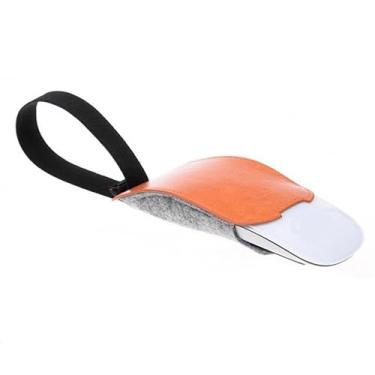 Imagem de CHICHIYANG Bolsa de couro para Apple Magic Mouse 2, mouse sem fio, rígido, viagem, mouse, conjunto de bolsa de mouse sem fio