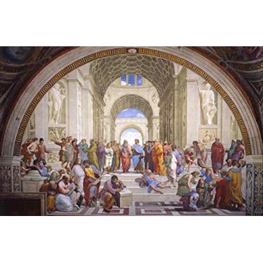 Imagem de A Escola de Atenas de Rafael - 50x77 - Tela Canvas Para Quadro