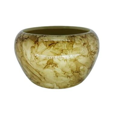 Imagem de Cachepot Vasinhos Para Arranjo Vaso Centro de Mesa Cerâmica Orquídea Suculentas Tam M (Bege)