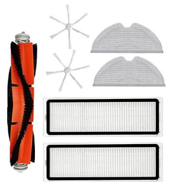 Imagem de HMHAMA Kit de acessórios de pano de esfregão HEPA escova lateral principal de substituição para peças de substituição de aspirador de pó Mijia 2C STYTJ03ZHM