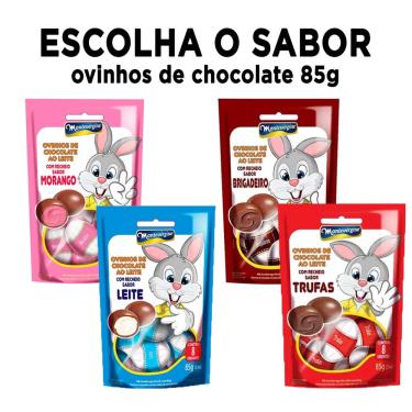 Imagem de Chocolate Lembrancinha de Páscoa Ovinhos de Chocolate Recheio escolha O sabor 85g - Montevérgine