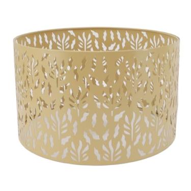 Imagem de Abajur Oco, Abajur Oco de Metal E27 E14 Arte Em Ferro de Dupla Utilização para Quarto (Amarelo)