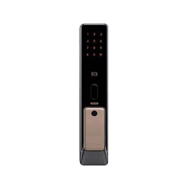 Imagem de Fechadura digital inteligente SHP-P50 Fechadura biométrica com impressão digital Segurança Fechaduras domésticas inteligentes com senha, cartão, chave (cor: A) small gift