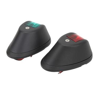 Imagem de TOPINCN Lâmpada de sinalização de navegação, luz de navegação LED, 1 par profissional de economia de energia IP66, função de indicação de alarme à prova d'água para barco (preto)