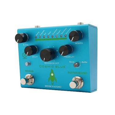 Imagem de XCPHGFM Guitar Effect Pedal Digital Reverb com Buffer/Booster Reverberation Pedal de guitarra Dual Footswitch Reverb Pedal com seleção de reverberação de 8 modos para baixo de guitarra - COSMIC