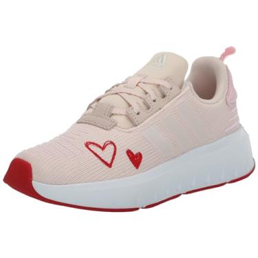 Imagem de adidas Tênis infantil unissex Swift Run 23, Quartzo/Zero Metálico/Rosa Transparente, 20