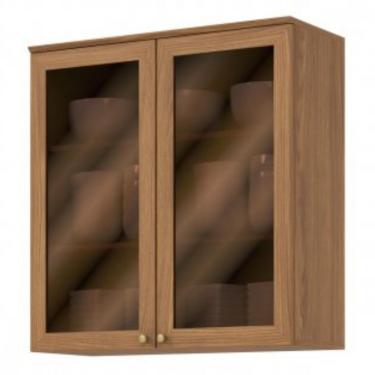 Imagem de Armário Aéreo 2 Portas de Vidro 80cm Requinte Henn - Nature