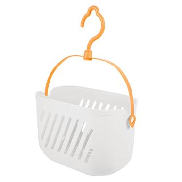 Imagem de Garneck cesta de mão do banheiro suporte shampoo suporte para shampoo cesta de armazenamento de plástico com alça cesta de parede pendurada shampoo anti-caida brinquedos de banheira banho