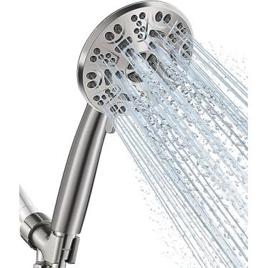 Imagem de Cobbe Chuveiro de alta pressão com 8 funções de mão - Conjunto de chuveiro destacável potente para baixa pressão de água - Instalação de 1 minuto sem ferramentas, mangueira de aço inoxidável