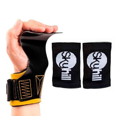 Imagem de Kit Hand Grip Legacy Skyhill Colors e Munhequeira Suor Preta-Unissex