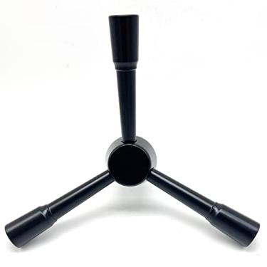 Imagem de YOSEC Substituição de alça segura de 3 raios pretos para a maioria dos armários de segurança para armas, cofres de depósito, portas de cofre e cofres à prova de fogo