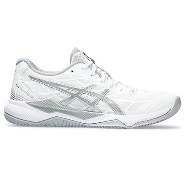 Imagem de ASICS Tênis feminino de vôlei Gel-Tactic 12, 10, branco/prata pura