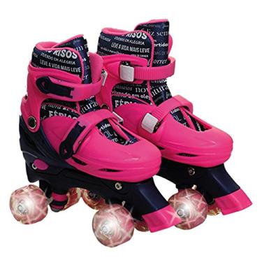 Imagem de Patins 4 Rodas Paralelas com Luz Feminino Nº35-38 Unik Toys