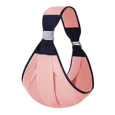 Imagem de Canguru Bebê Sling Carregador Dobrável Criança Maternidade Suporte Lateral Ombro Respirável (Rosa)