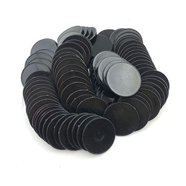 Imagem de Smartdealspro conjunto de 100 fichas de pôquer opacas de 3,8 cm de plástico com caixa de armazenamento, Preto