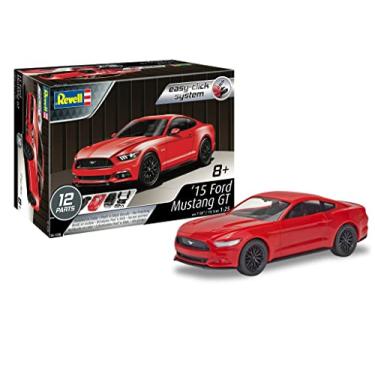 Imagem de Revell 85-1238 2017 Ford Mustang GT Model Car Kit 1:25 Scale 12-Piece Skill Level 2 Plastic Easy-Click Model Building Kit, Red