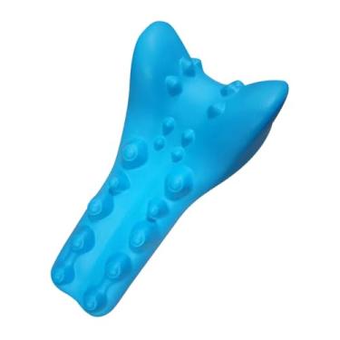 Imagem de menolana Dispositivo de tração cervical para relaxamento de pescoço e ombro, maca de massagem ergonômica, travesseiro de quiropraxia para cadeira, chão, casa